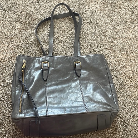 HOBO gray leather tote - Picture 1 of 5